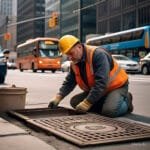 تركيب غطاء منهول